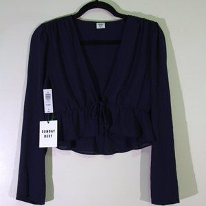 Sunday Best Tie front Blouse